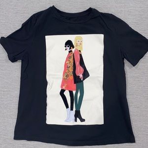 Zara ladies graphic print T-shirt size medium